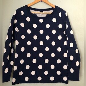 Old Navy Polka Dot and Dark Blue Sweater Women large